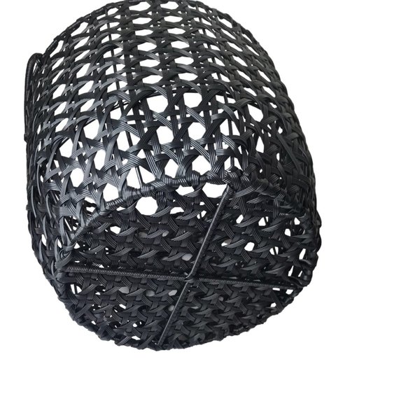 NEW NWT Kensie Storage Basket Tote Hamper Organizer Bin Woven Black 16" Tall - Picture 5 of 14